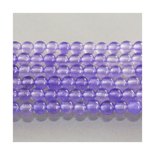 天然石　アゲート淡い紫 4mm 染め　1本　アクセサリーパーツ　パワーストーン　手芸用品