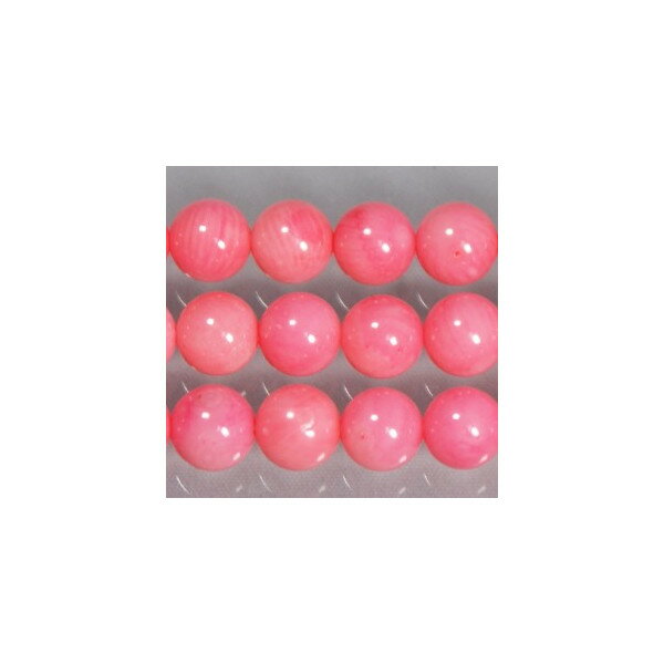 サンゴ 　丸玉　 6mm　ピンク　染め　アクセサリーパーツ　手芸用品