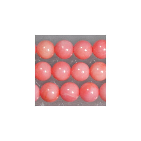 サンゴ 丸玉 6mm　ピンク　染め　1本　アクセサリーパーツ　手芸品　手作りネックレス　パワーストーン