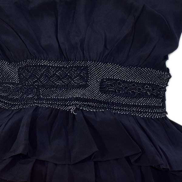 兵児帯 絞り デシン織 男物 メンズ 正絹 紳士用 お正月 浴衣 紺色