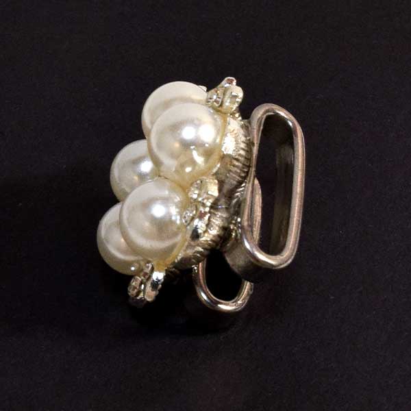 帯留 フラワー型 パール付き ケース付き