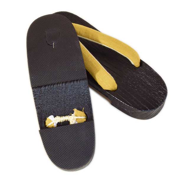 下駄 桐 無地 LLサイズ 25cm 大きなサイズ 浴衣 黒台 黒 女性 レディース 大人 焼桐 送料無料