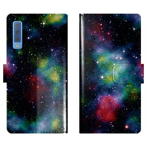 Rakuten - Galaxy A7 GalaxyA7 手帳型 ケース カバー 宇宙 宇宙柄 ギャラクシー スマートフォンケース 携帯