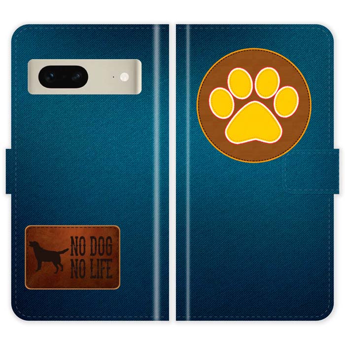 Rakuten - Google Pixel 7 手帳型 Pixel7 ケース カバー 犬 肉球 ワッペン風 デニム かわいい グーグル ピクセル7 スマートフォンケース 携帯