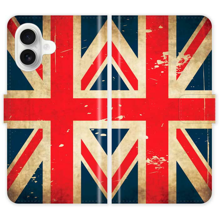 Rakuten - iPhone16 手帳型 iPhone 16 ケース カバー ユニオンジャック グランジ 国旗 イギリス レトロ スマホケース スマホカバー アイフォン アイフォーン iphoneケース アイホン アイホーン 携帯