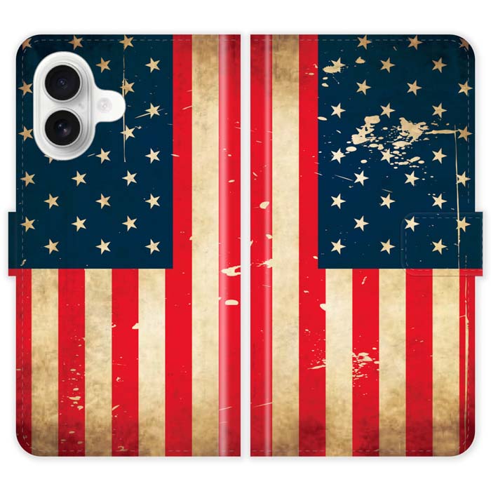 Rakuten - iPhone16 Plus 手帳型 iPhone 16 Plus ケース カバー 星条旗 グランジ 国旗 アメリカ スマホケース スマホカバー アイフォン アイフォーン iphoneケース アイホン アイホーン 携帯