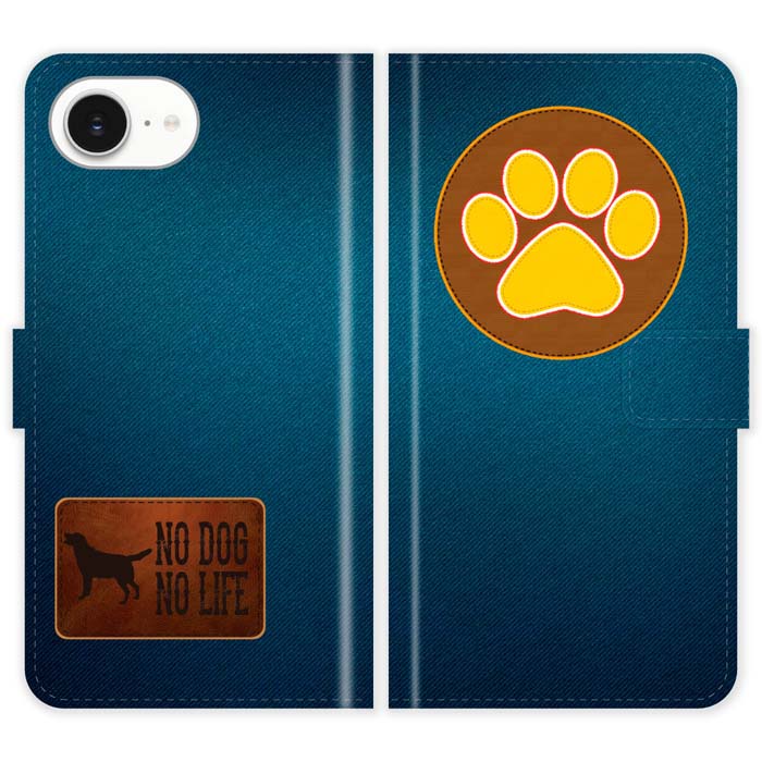 Rakuten - iPhone16e 手帳型 iPhone 16e ケース カバー 犬 肉球 ワッペン風 デニム かわいい スマホケース スマホカバー アイフォン アイフォーン iphoneケース アイホン アイホーン 携帯