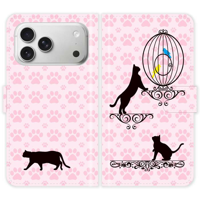 Rakuten - iPhone17 Pro Max 手帳型 iPhone 17 Pro Max ケース カバー 猫と鳥かご 猫柄 かわいい スマホケース スマホカバー アイフォン アイフォーン iphoneケース アイホン アイホーン 携帯