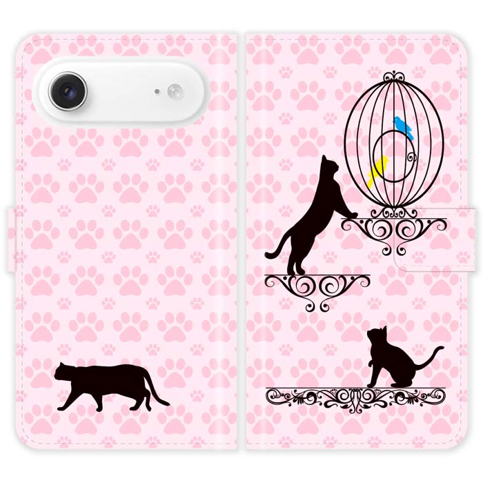 Rakuten - iPhone Air 手帳型 iPhoneAir ケース カバー 猫と鳥かご 猫柄 かわいい スマホケース スマホカバー アイフォン アイフォーン iphoneケース アイホン アイホーン 携帯