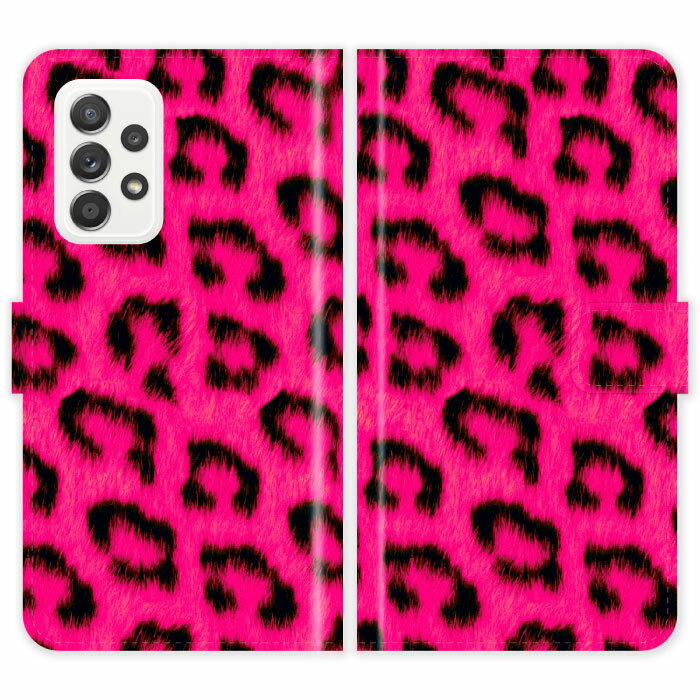 Galaxy A53 5G SC-53C SCG15 SC53C 手帳型 ケース カバー ヒョウ柄 ピンク アニマル柄 ギャラクシー スマートフォンケース 携帯