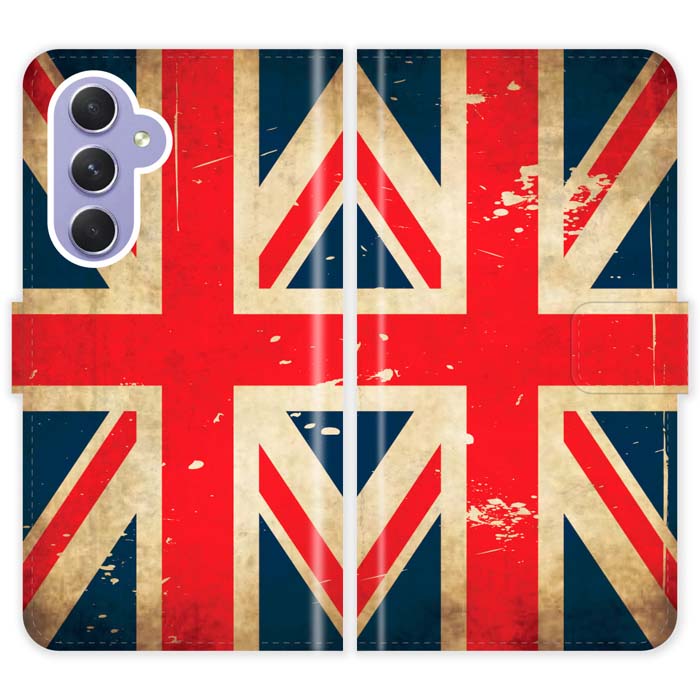Rakuten - Galaxy A54 5G SC-53D SCG21 SC53D 手帳型 ケース カバー ユニオンジャック グランジ 国旗 イギリス ギャラクシー スマートフォンケース 携帯