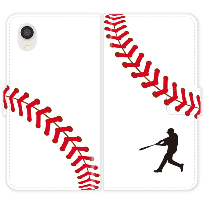 Galaxy A23 5G SC-56C SCG18 SC56C 手帳型 ケース カバー 野球 ボール 球団 チーム スポーツ ギャラクシー スマートフォンケース 携帯