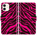 iPhone16 iPhone15 iPhone14 Pro Max iPhone13 Mini iPhone12 iPhoneSE 3 2 iPhone11 iPhoneXs Max iPhoneX iPhone8 7 Plus 手帳型 ケース カバー ゼブラ ピンク アニマル柄 シマウマ 携帯
