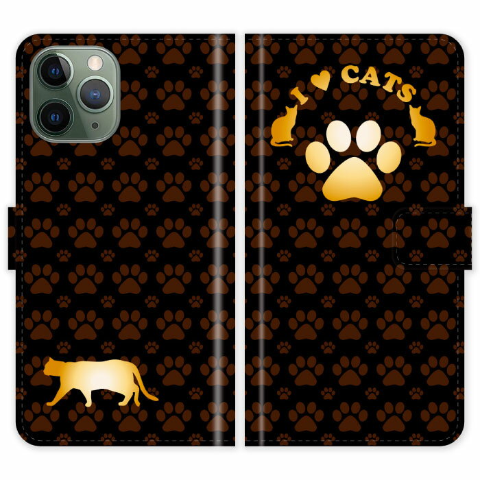 Rakuten - iPhone11 Pro 手帳型 iPhone 11 Pro ケース カバー 猫 肉球 猫柄 I LOVE CATS かわいい スマホケース スマホカバー アイフォン アイフォーン iphoneケース アイホン アイホーン 携帯