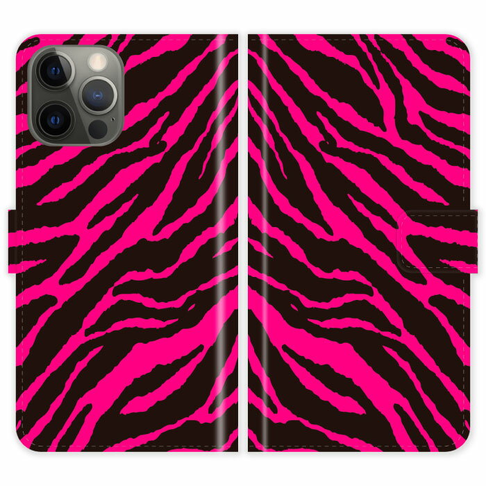 iPhone14 Pro Max 手帳型 iPhone 14 Pro Max ケース カバー ゼブラ ピンク アニマル柄 シマウマ スマホケース スマホカバー アイフォン アイフォーン iphoneケース アイホン アイホーン 携帯