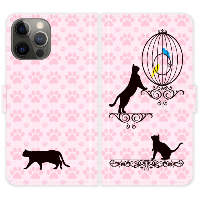 Rakuten - iPhone14 Pro 手帳型 iPhone 14 Pro ケース カバー 猫と鳥かご 猫柄 かわいい スマホケース スマホカバー アイフォン アイフォーン iphoneケース アイホン アイホーン 携帯