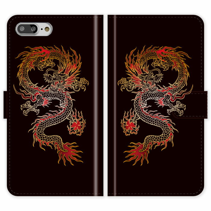 Rakuten - iPhone7 Plus 手帳型 iPhone 7 Plus ケース カバー 和柄 龍 竜 かっこいい スマホケース スマホカバー アイフォン アイフォーン iphoneケース アイホン アイホーン 携帯