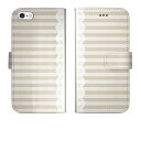 iPhone16 iPhone15 iPhone14 Pro Max iPhone13 Mini iPhone12 iPhoneSE 3 2 iPhone11 iPhoneXs Max iPhoneX iPhone8 7 Plus 手帳型 ケース カバー ストライプ シンプル ボーダー柄 レトロ レース エクリュベージュ 携帯