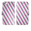 iPhone16 iPhone15 iPhone14 Pro Max iPhone13 Mini iPhone12 iPhoneSE 3 2 iPhone11 iPhoneXs Max iPhoneX iPhone8 7 Plus 手帳型 ケース カバー ストライプ シンプル バイヤス柄 ピンク 携帯