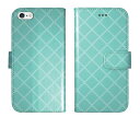 iPhone16 iPhone15 iPhone14 Pro Max iPhone13 Mini iPhone12 iPhoneSE 3 2 iPhone11 iPhoneXs Max iPhoneX iPhone8 7 Plus 手帳型 ケース カバー 格子柄 ダイアゴナル チェック ターコイズグリーン 携帯