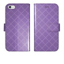iPhone16 iPhone15 iPhone14 Pro Max iPhone13 Mini iPhone12 iPhoneSE 3 2 iPhone11 iPhoneXs Max iPhoneX iPhone8 7 Plus 手帳型 ケース カバー 格子柄 ダイアゴナル チェック パープル 携帯