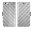 iPhone16 iPhone15 iPhone14 Pro Max iPhone13 Mini iPhone12 iPhoneSE 3 2 iPhone11 iPhoneXs Max iPhoneX iPhone8 7 Plus 手帳型 ケース カバー カーボン風 シンプル かっこいい 斜め模様 シルバー 携帯