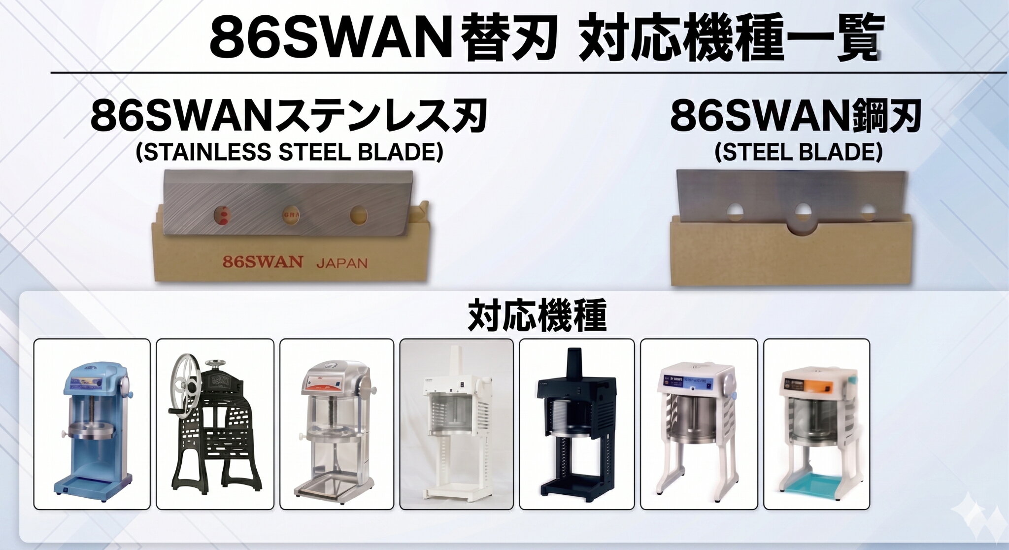 【 86SWAN 】かき氷機用替刃「対応機種：SI-100S,SI-100,SI-805,SI-80,SI-90SS,SI-...