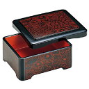 DX丼重 牡丹菊 (内朱)【取寄せ商品】漆器/うな重/器/うな重箱/和食器/業務用/お重/かつ重/鰻/土用の丑の日/うなぎ/3-642-4/5-740-4/1016