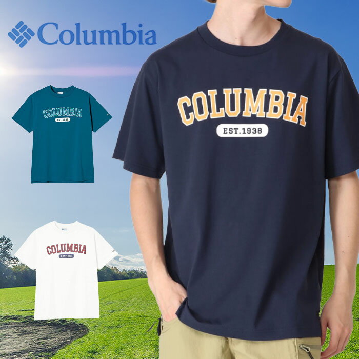 コロンビア Tシャツ メンズ Columbia（コロンビア） ホーソンショートスリーブクルー アメカジ メンズ 半袖Tシャツ PM0317