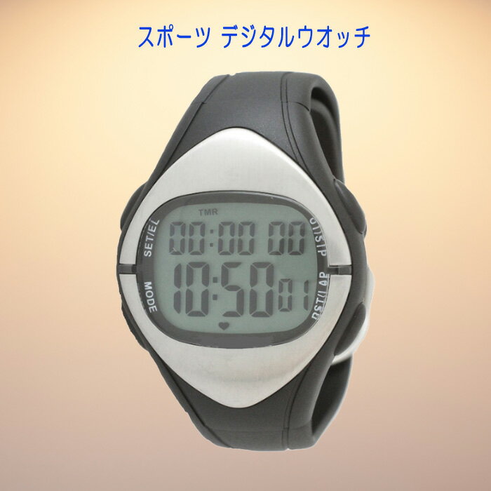 クレファー ティースポーツ デジタルウオッチ 心拍計測 腕時計 メンズ レディース TS-D012-BK