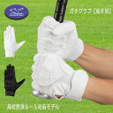 MIZUNO(ミズノ) バッティング手袋 ガチグラブ 両手用 白 黒 高校野球対応 水洗い可能 1EJEH280