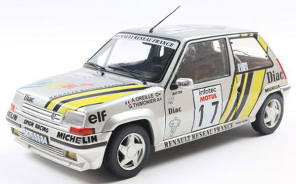 【送料無料】　SOLIDO 1/18 ルノー 5 GT ターボ Mk.2 ツール・ド・コルス 1989 #17 完成品ダイキャストミニカー S1810005