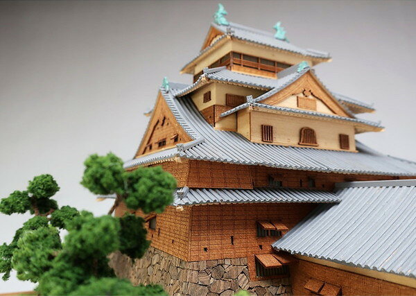 【送料無料】　ウッディジョー 木製建築模型 1/150 松江城