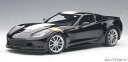 【送料無料】 AUTOart 1/18 シボレー コルベット (C7) グランスポーツ ブラック/ホワイト・ストライプ/イエロー・ハッシュマーク 完成品ミニカー 71273