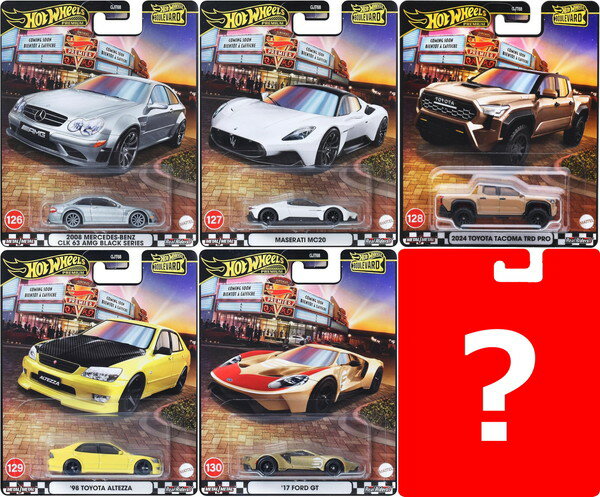 【9月27日発売予定】　【送料無料】　ホットウィール(Hot Wheels) ブールバード 2025年9月単品販売5台セット(各1台) +1台おまけ付き！のサムネイル