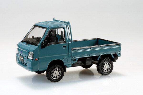 【送料無料】　アオシマ 1/32 楽プラ スナップキット No.05CU-BG スバル サンバー トラック カスタムホイール（ブルーグレー） 色分け済プラモデル