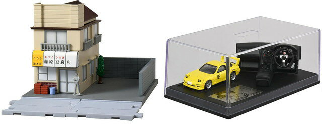 12月6日発売予定【2点セット：送料無料】トミカプレミアムunlimited 頭文字D 藤原豆腐店 ＆ STEERING VIEW 頭文字D FD3S RX-7 (第1巻仕様)