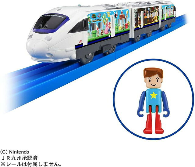 お支払い方法・送料・配送について予約販売商品についてプラレール JR九州 スーパーマリオ トレイン 885系2025年11月からJR九州管内にて期間限定で運行された、885系にスーパーマリオのラッピングを施し「スーパーマリオ×JR九州 〜Let’s GO KYUSHU!〜」をコンセプトにした、特別なデザインの特急列車です。■885系の「JR九州 スーパーマリオ トレイン」がモデル■3両編成で連結・切り離し可能■2スピードで電動走行、スイッチOFFで手転がし遊びが可能■プラキッズ1体付■中間車はプラキッズ乗車遊びが可能■プラ列車カード付※レールは付属しません。【セット内容】車両本体(1),プラキッズ(1),プラ列車カード(1),部品注文書(1)■メーカー：タカラトミー(TAKARA TOMY)