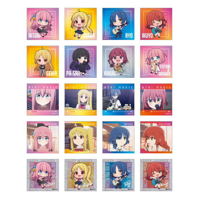 9月発売予定　【送料無料】　アニメ「ぼっち・ざ・ろっく！」 トレーディングステッカー 10パック入りBOX 全20種