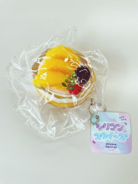 【送料無料】　クリスタルスクイーズ　みかんゼリー ボールチェーン付き (水感 SNSで話題 もちもち ぷにぷに おもちゃ ストレス解消) auc-ookawaya-10155316 トイスタジアム1号店 パッケージ画像
