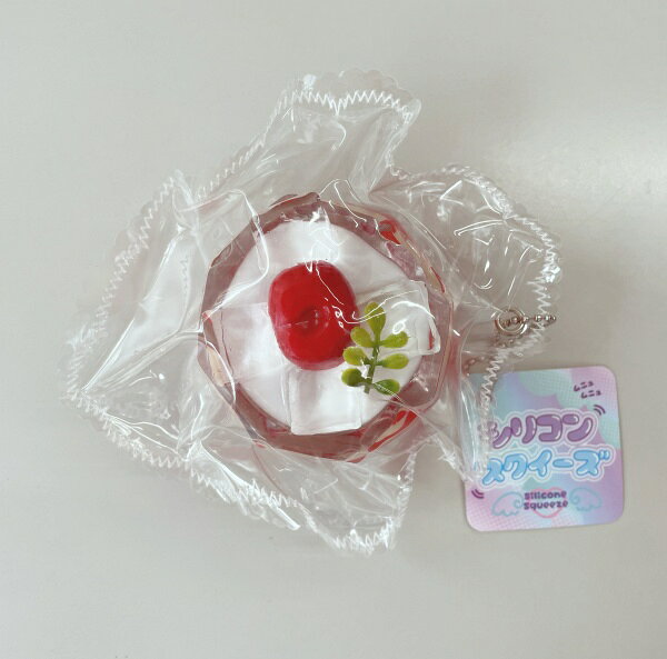 【送料無料】　クリスタルスクイーズ　チェリークリームゼリー ボールチェーン付き (水感 SNSで話題 もちもち ぷにぷに おもちゃ ストレス解消) auc-ookawaya-10155315 トイスタジアム1号店 サンプル画像2