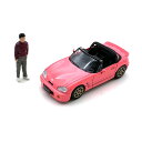 【送料無料】 BM CREATIONS 1/64 スズキ カプチーノ 1998 カスタム ID ピンク フィギュア付 RHD 右ハンドル 完成品ダイキャストミニ...