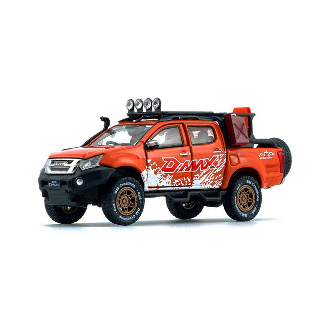 お支払い方法・送料・配送について予約販売商品についてBM CREATIONS 1/64 いすゞ D-Max 2018 オレンジ ステッカー アクセサリーパック LHD 左ハンドル 完成品ダイキャストミニカー 64B0285BM CREATIONS(ビーエム クリエイション)よりいすゞ D-Max 2018 オレンジ ステッカー アクセサリーパック LHDの1/64スケールダイキャストモデルです。■1/64スケール■素材：ダイキャスト、他■開閉機構あり：フロントドア、後アオリ■メーカー：ビーエム クリエイション(Bm Creations)