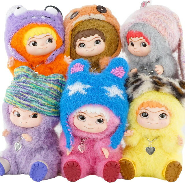 【送料無料】　ワクク（WAKUKU）　トレーディングマスコットシリーズ《FUZZY TRENDY FUN PARTY》　フィギュア ブラインド ランダム アジア