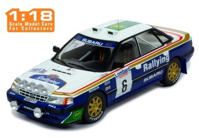 【送料無料】　IXO MODELS 1/18 スバル レガシー RS 1991年RACラリー #6 M.Alen/I.Kivimaki 完成品ダイキャストミニカー 18RMC080A