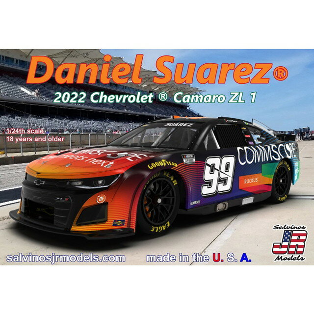 【送料無料】 サルビノスJRモデルズ 1/24 ダニエル スアレス コムスコープ シボレー カマロ NASCAR 2022 プラモデル THC2022DSP