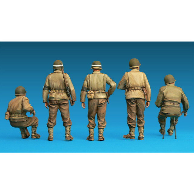 【送料無料】　ミニアート 1/35 WW.II アメリカ軍 歩兵&憲兵 全5体セット プラモデル MA35308