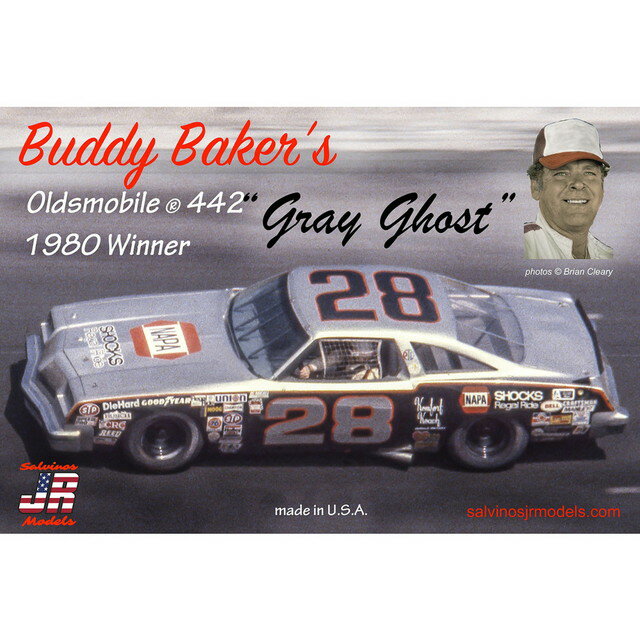 【送料無料】 サルビノスJRモデルズ 1/25 NASCAR 1980 オールズモビル442 グレイ・ゴースト デイトナ500ウイナー #28 バディ・ベイカー BBO1980D