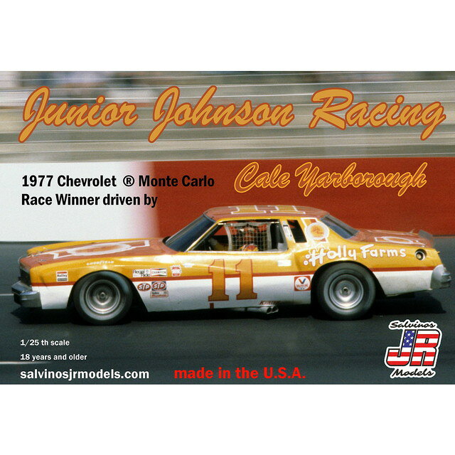 樂天商城 - 【送料無料】　サルビノスJRモデルズ 1/25 NASCAR ジュニア・ジョンソン・レーシング 1977 シボレー・モンテカルロ ＃11 ケール・ヤーボロー プラモデル JJMC1977NW