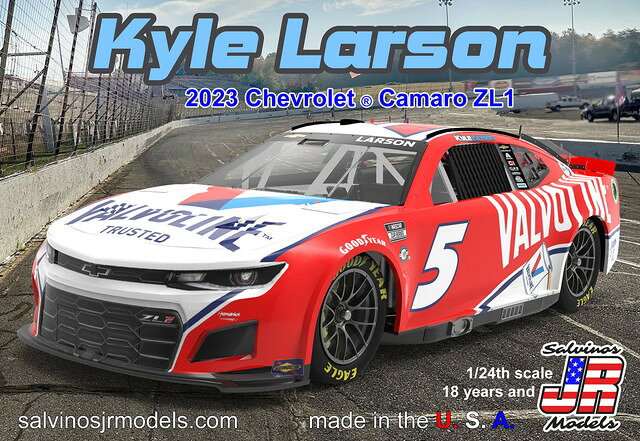【送料無料】　サルビノスJRモデルズ 1/24 カイル・ラーソン#5 VALVOLINE シボレーカマロ NASCAR2023 プラモデル HMC2023KLV